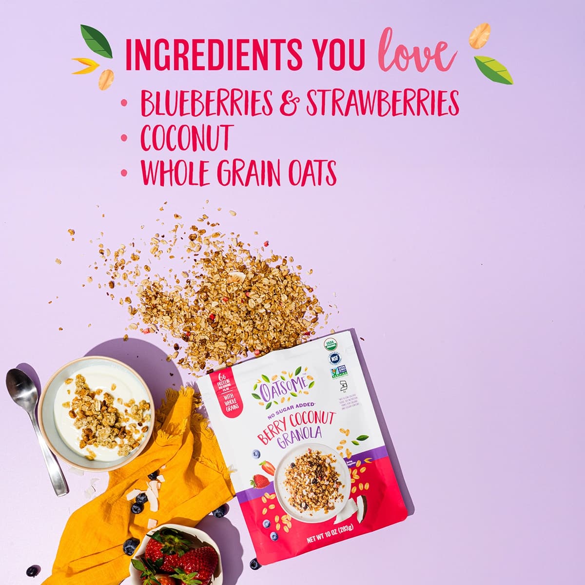Oatsome Berry Coconut Granola