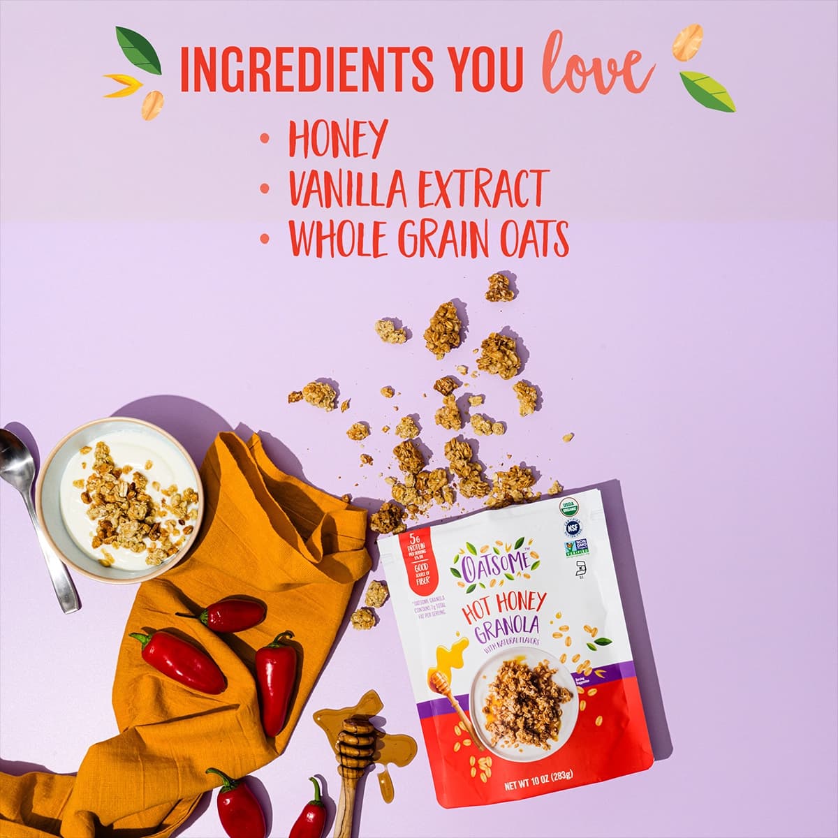 Product with peppers and honey