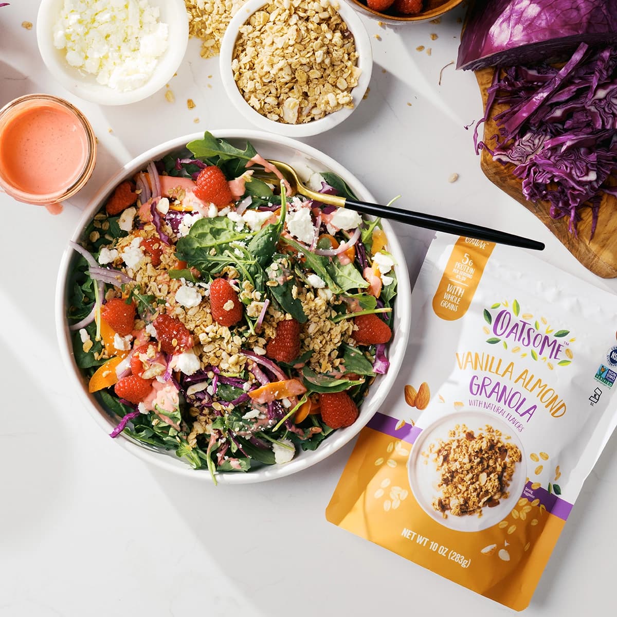 Arugula Berry Granola Salad