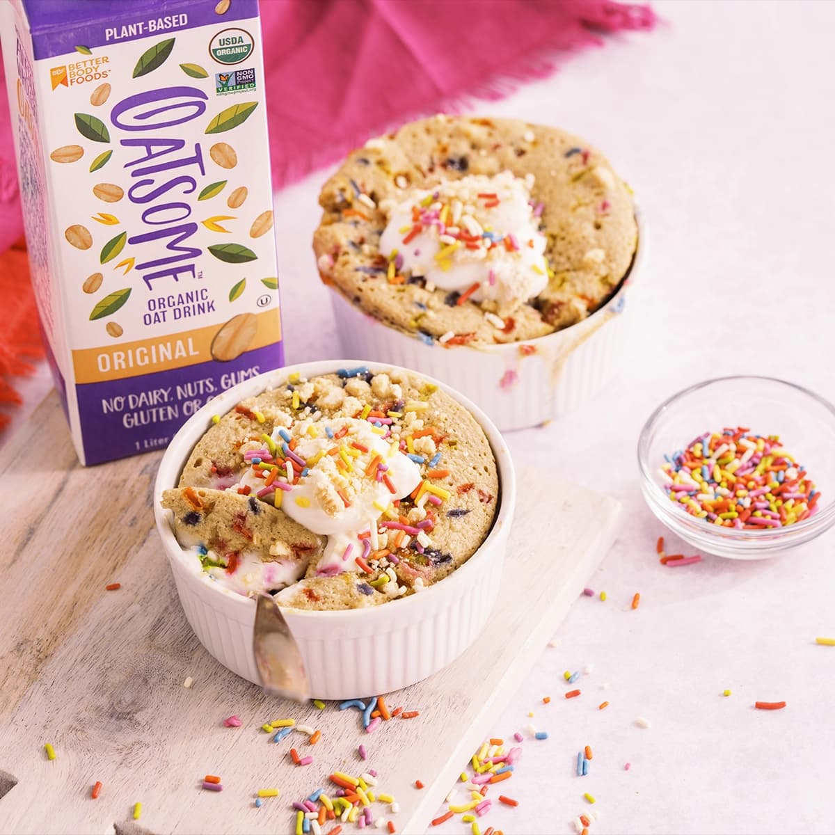 Birthday Cake Baked Oats