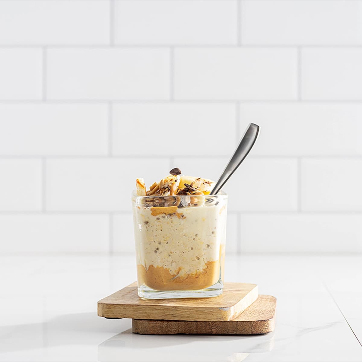 Chocolate PB Banana Overnight Oats