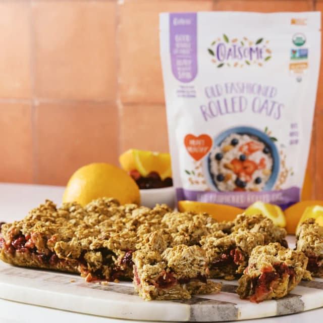 Cranberry Orange Baked Crumble Bars