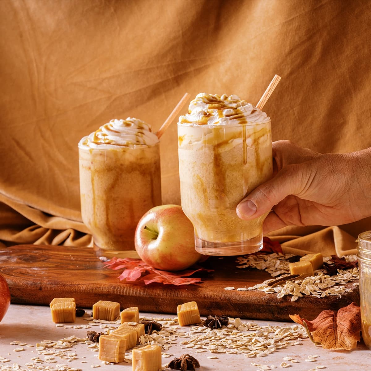 Dairy-Free Caramel Apple Frappe
