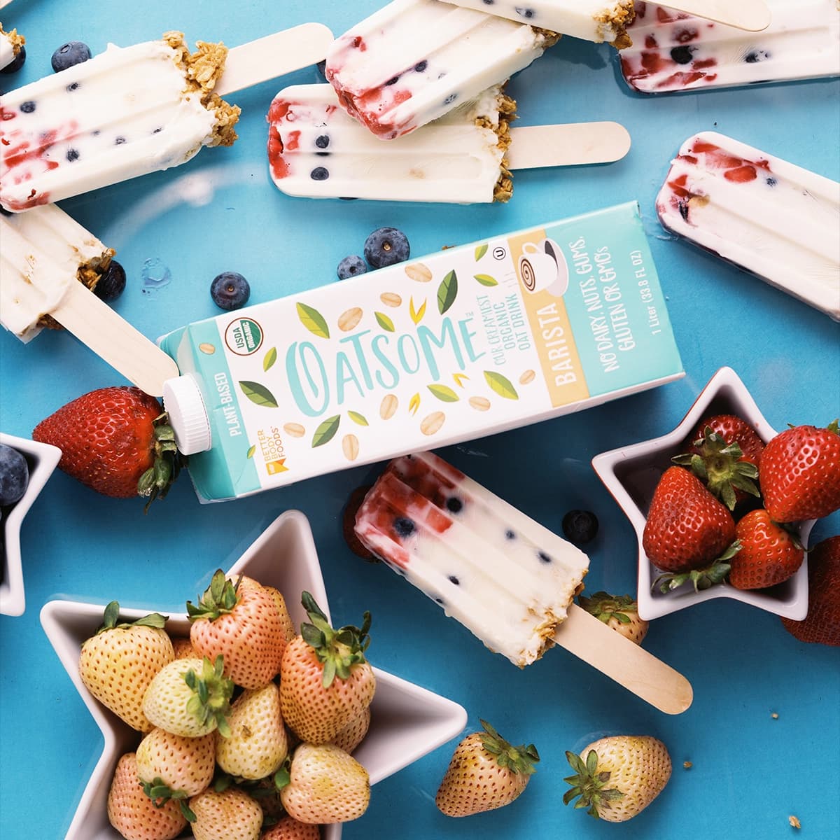 Dairy-Free Patriotic Pops