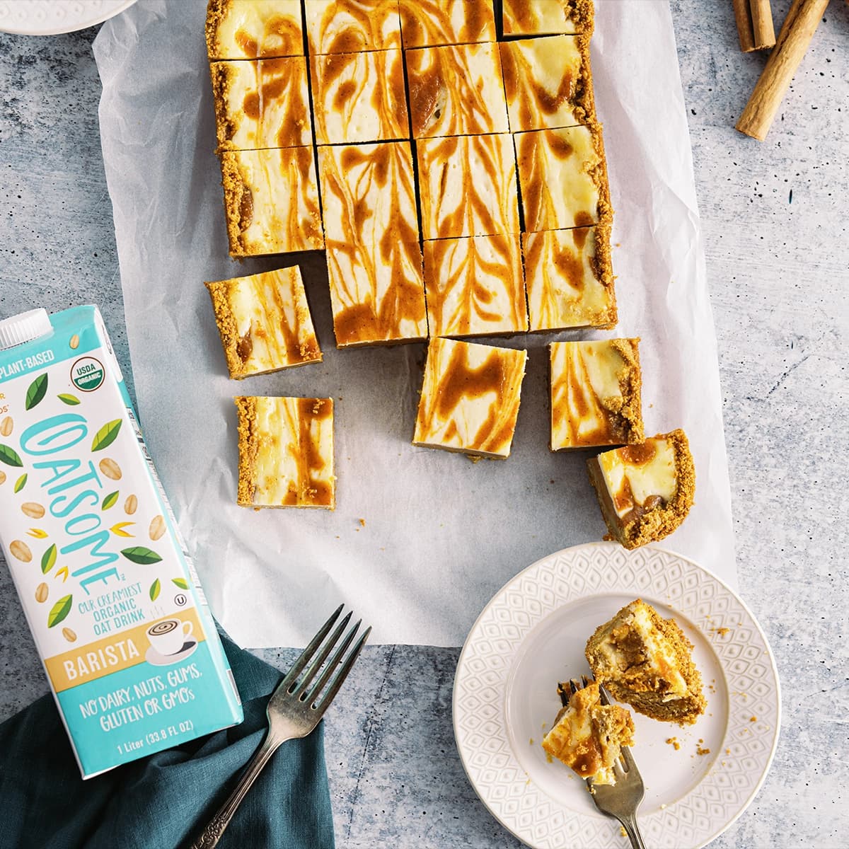 Dairy-Free Pumpkin Cheesecake Bars