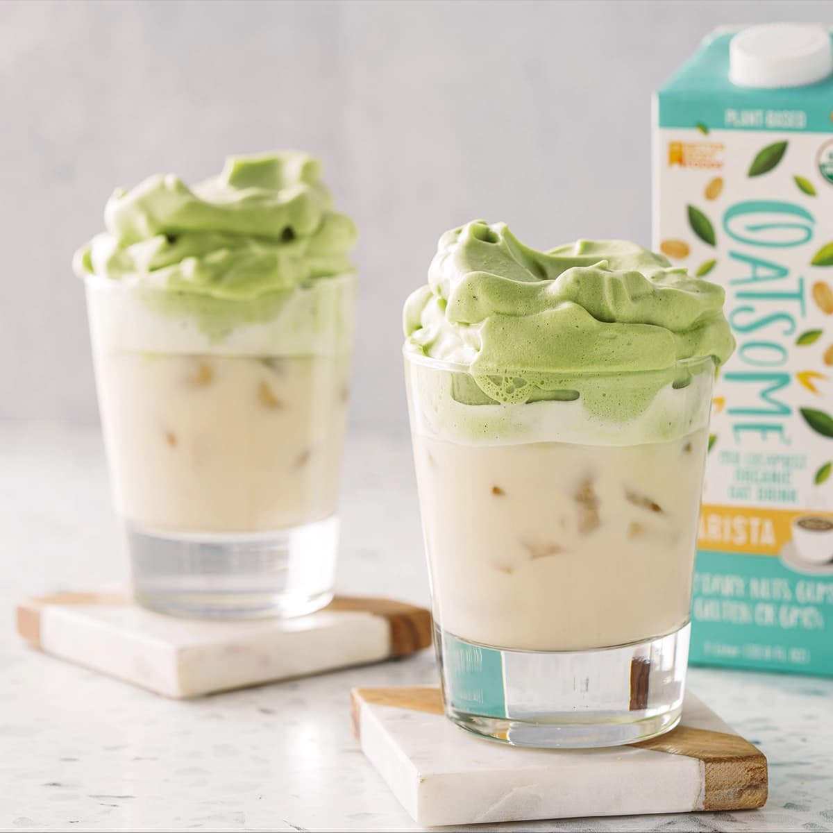 Dalgona Whipped Matcha