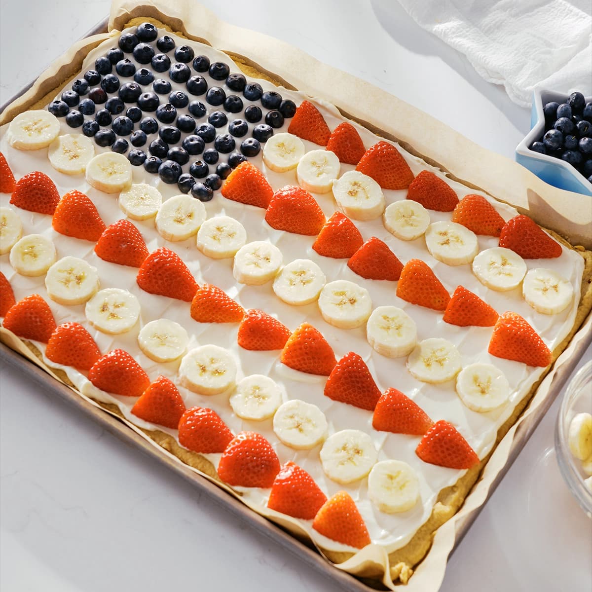 Gluten-Free Patriotic Fruit Pizza