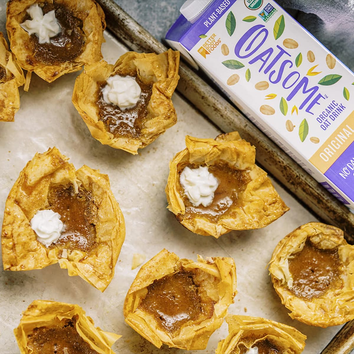 Mini Pumpkin Pies with Phyllo Dough