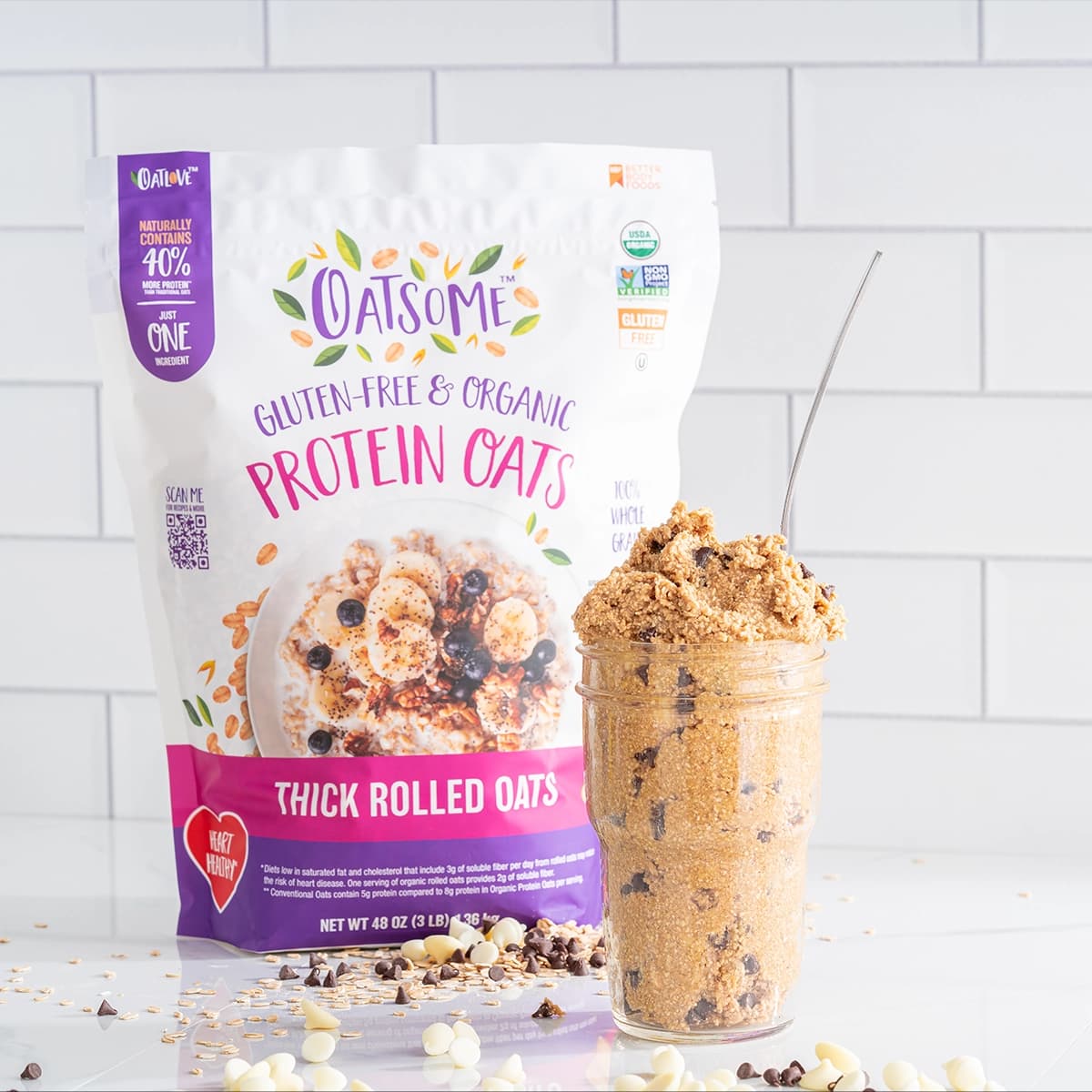 Oat Chocolate Chip Edible Cookie Dough