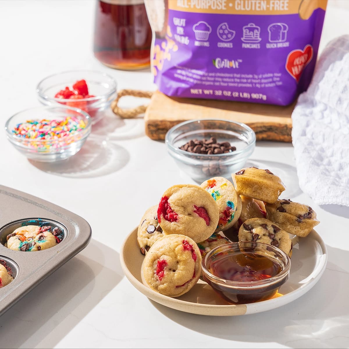 Oat Flour Mini Pancakes
