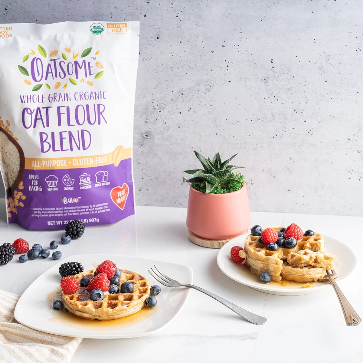Oat Flour Waffles