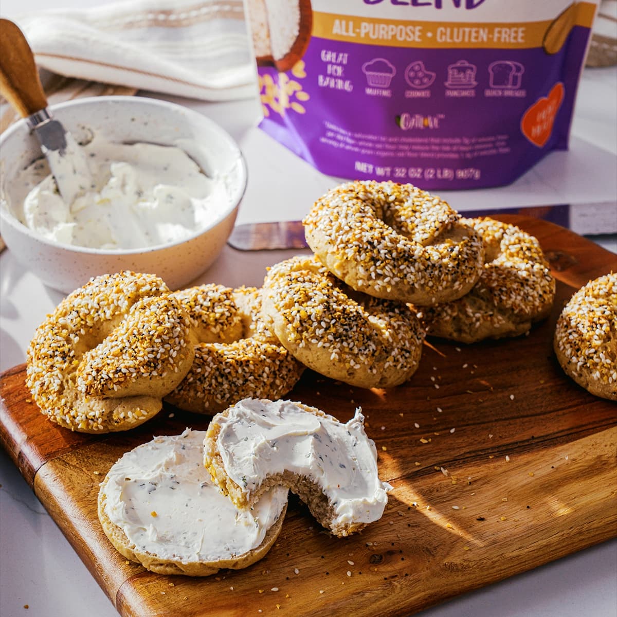 Oat Flour Yogurt Bagels