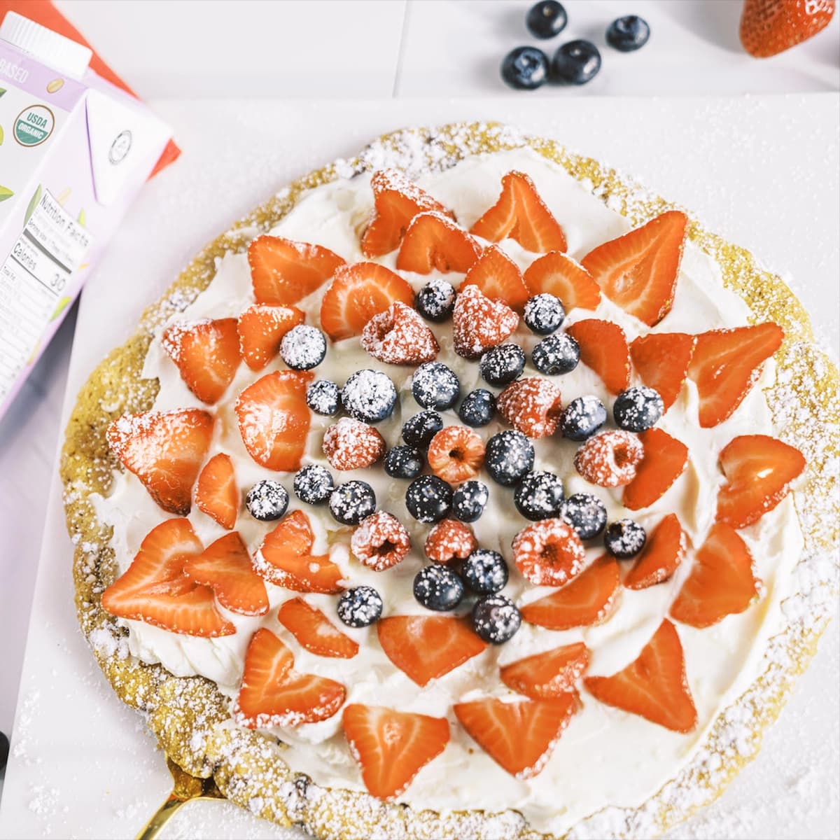 Oatmeal Cookie Fruit Pizza