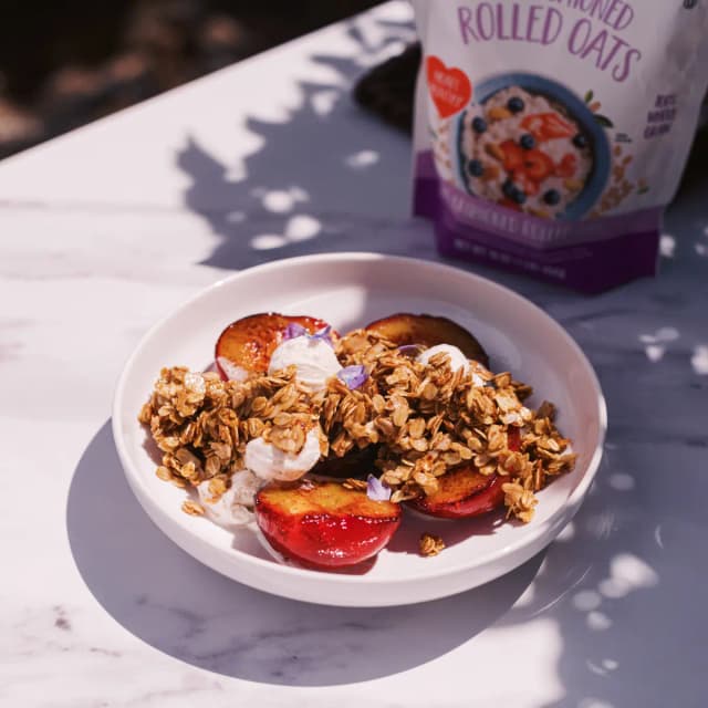 Peach Granola Crumble Bowl