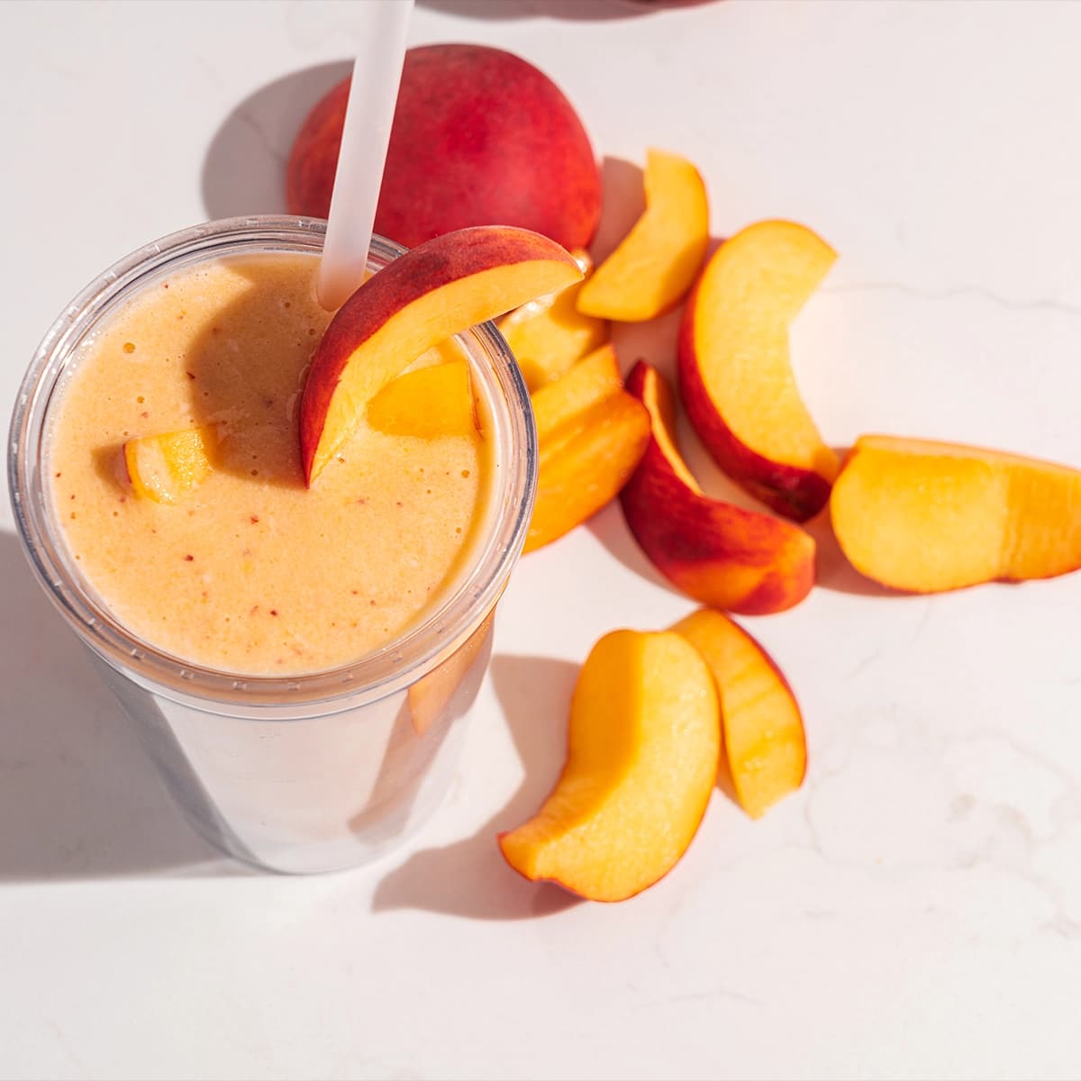 Peaches and Cream Oatmilk Shake
