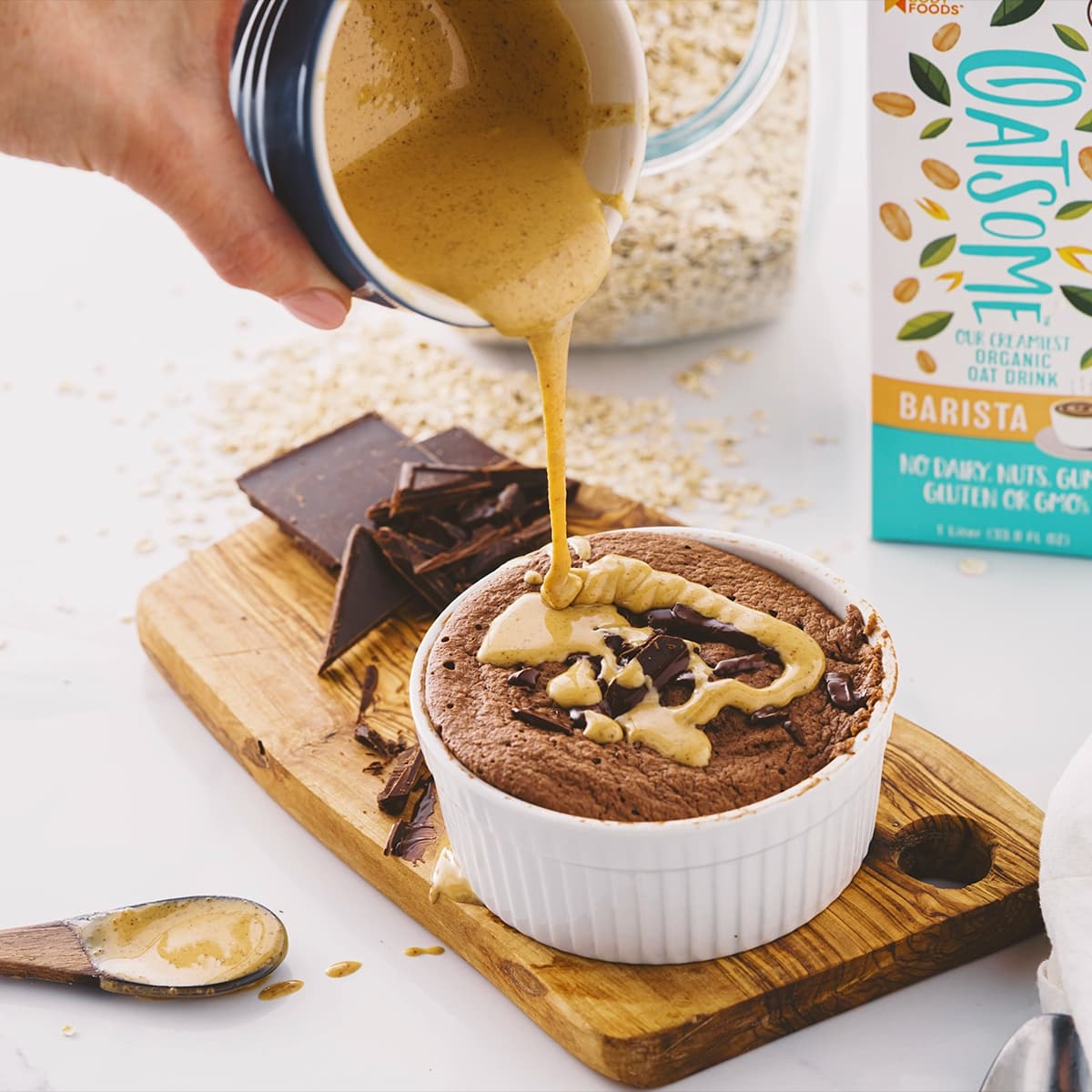 Peanut Butter Chocolate Baked Oats