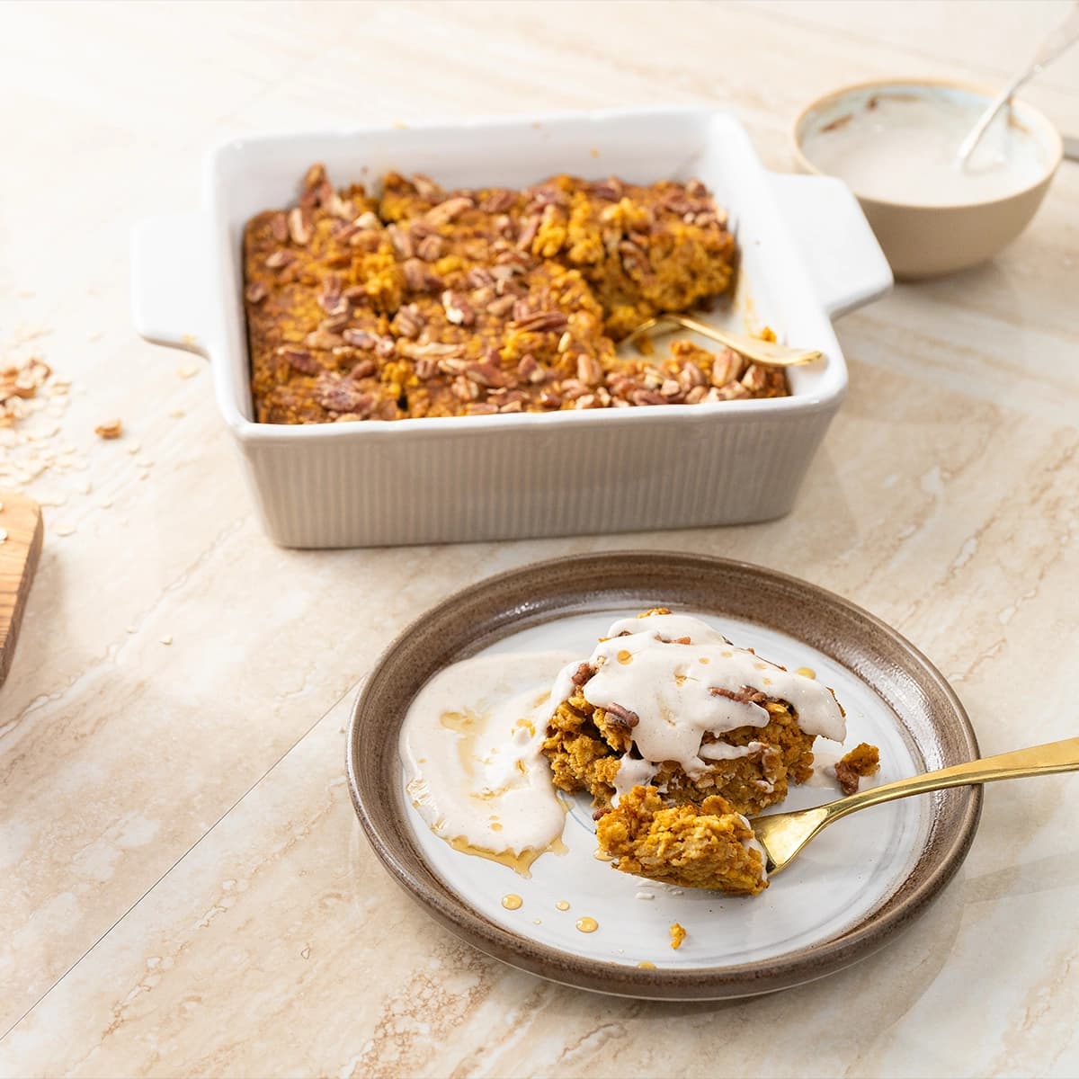 Pumpkin Pie Baked Oatmeal