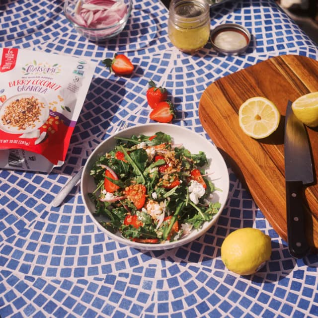 Stawberry Feta Salad With Granola