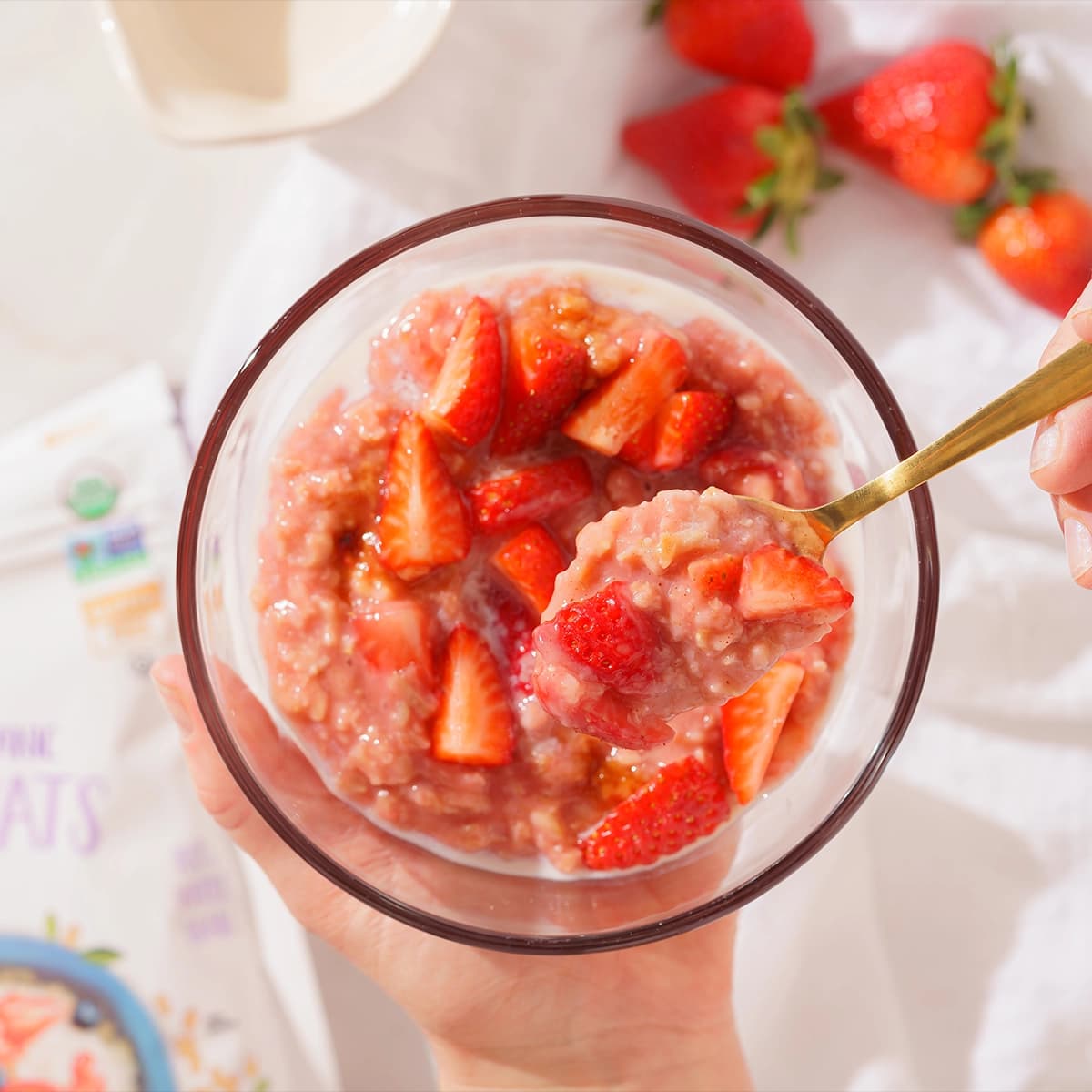 Strawberries and Cream Oatmeal