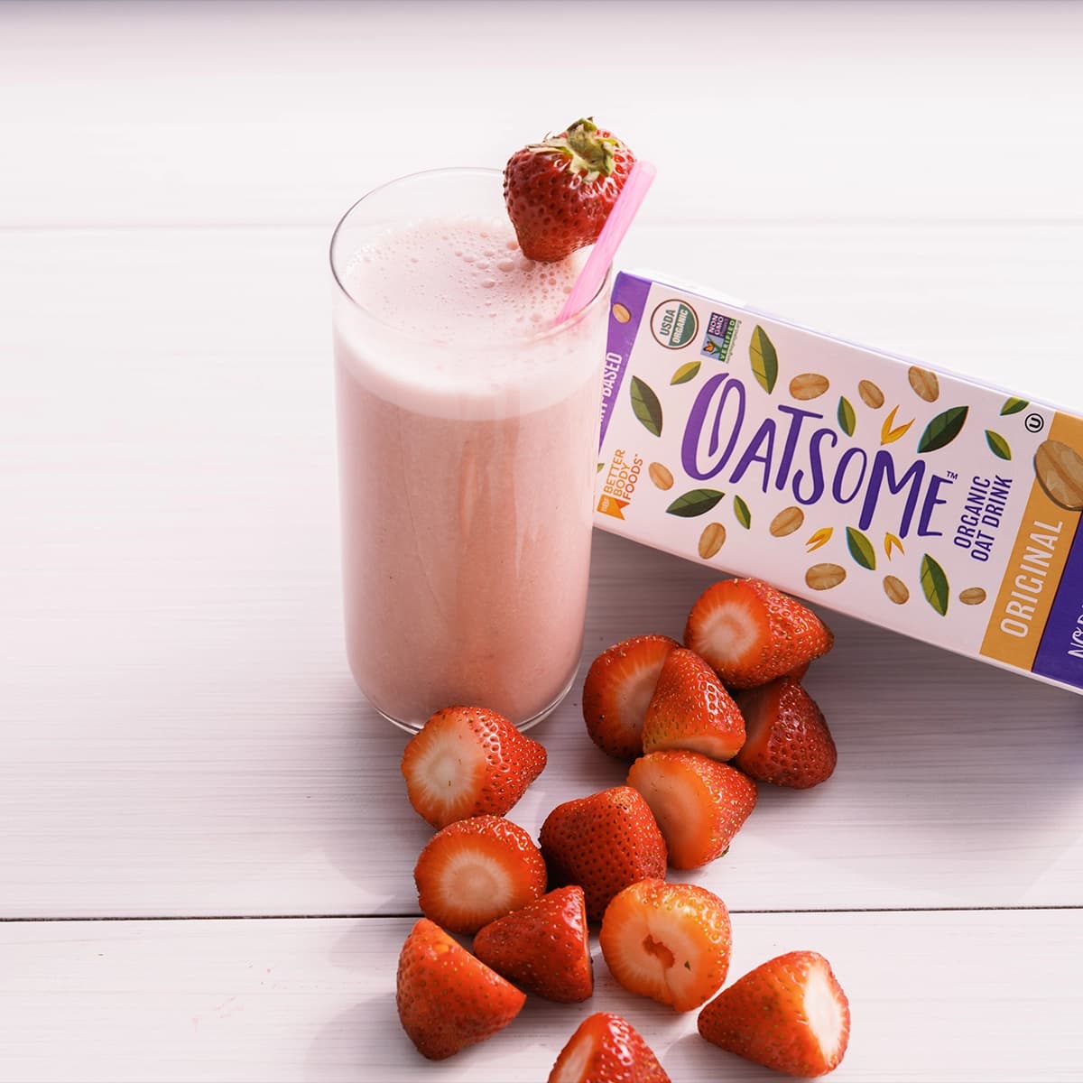 Strawberry Oat Milk