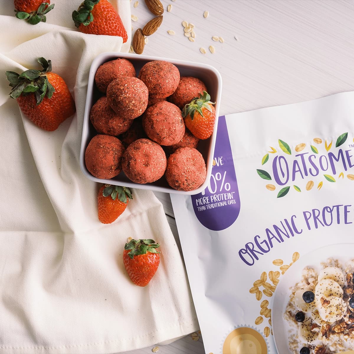 Strawberry Protein Balls