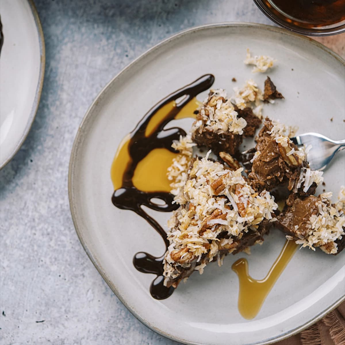 German Chocolate Oatsome Pudding Pie W/ Cacao Crust